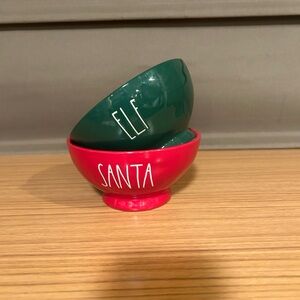 Rae Dunn Elf & Santa Christmas Bowls